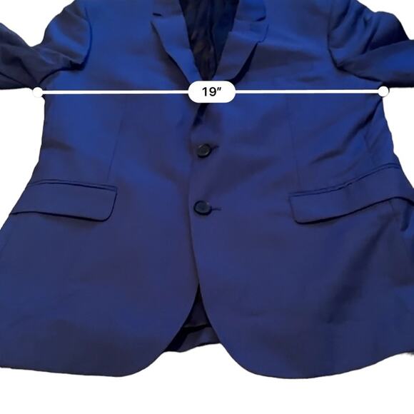 The Kooples Wool Blue Fitted Two Button Closure Suit Blazer Jacket Sz 38 NEW - Picture 12 of 13